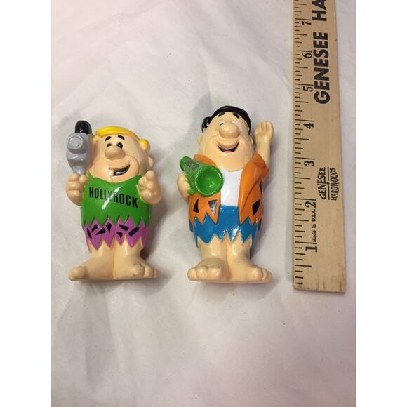 1992 Fred and Barney hollyrock dolls / figurines excellent condition - Picture 1 of 4